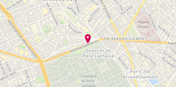 Plan de Inès SEGRE - Psychologue, 47 avenue Gambetta, 75020 Paris