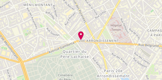 Plan de MIERMONT Jacques, Cabinet du Dr Jacques Miermont
65 Avenue Gambetta, 75020 Paris