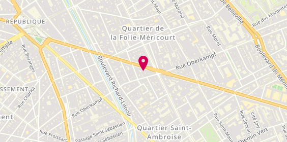 Plan de Daniel ALLALI - Hypnose Paris 11, 42 avenue de la République, 75011 Paris