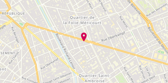 Plan de CHARMOILLE Jean, 44 Avenue de la Republique, 75011 Paris