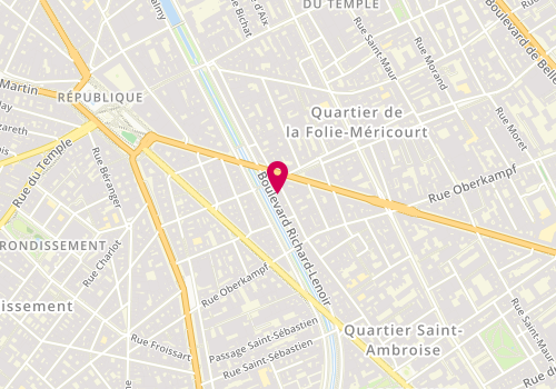 Plan de MOUTIER Marie Françoise, 128 Boulevard Richard Lenoir, 75011 Paris