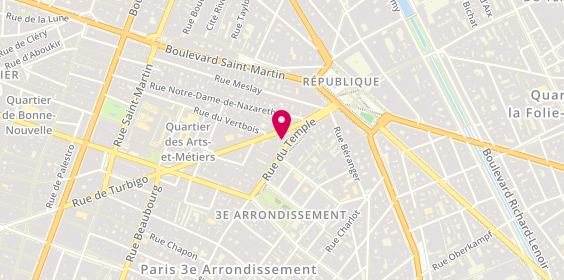Plan de Cabinet de Psychologie et Psychotherapie, 197 Rue du Temple, 75003 Paris