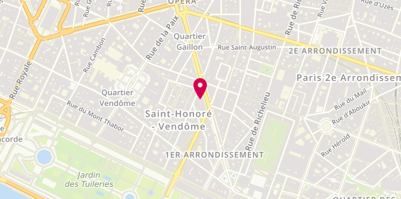 Plan de Sophie BOURRIER Psychologue Cabinet ALGIME Santé et Travail, 27 avenue de l'Opéra, 75001 Paris