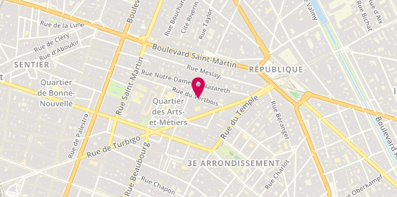 Plan de Sophie du Bouëtiez- Psychologue clinicienne, 7 Rue du Vertbois, 75003 Paris