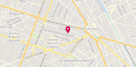 Plan de Lionel Cagniart Leroi - Psychologue Clinicien du Travail, 28 Rue Notre Dame de Nazareth, 75003 Paris