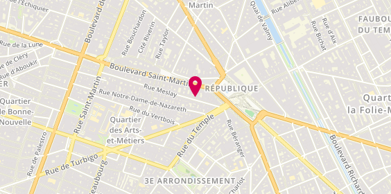 Plan de Elisabeth DE BENGY - Psychologue EMDR, 14 Rue Meslay, 75003 Paris