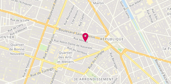 Plan de SIMONNEY Dominique, 25 Rue Meslay, 75003 Paris