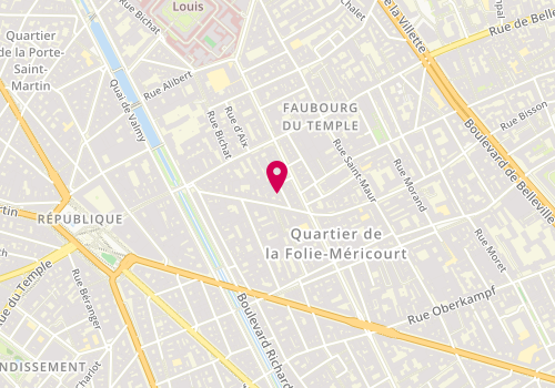 Plan de Philippine Saint Hilaire - Psychologue Clinicienne & Psychothérapeute, 5 Rue Auguste Barbier, 75011 Paris