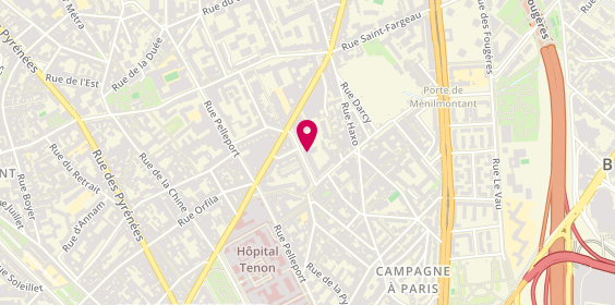 Plan de Viviane ROLLE-ROMANA, 6 Rue Ernest Lefèvre, 75020 Paris