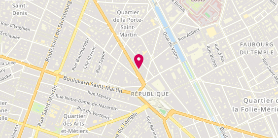 Plan de Jean-Luc HOUBRON Psychanalyste, 8 Boulevard de Magenta, 75010 Paris