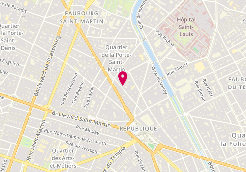 Plan de MEUBLAT Evelyne, 46 Rue Albert Thomas Batiment A, 75010 Paris