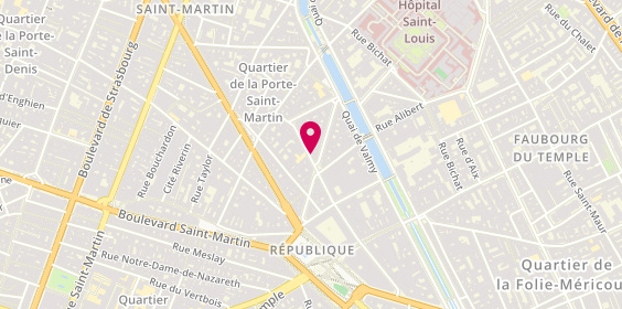 Plan de SILVESTRE Catherine, 20 Rue Yves Toudic, 75010 Paris
