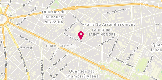 Plan de AZOULAY Sarah, 50 Rue de Ponthieu, 75008 Paris