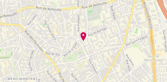 Plan de ROLL-VIALA Nadine, 7 Rue Deveria, 75020 Paris