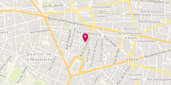 Plan de GUILLARD Odile, 21 Rue Tronchet, 75008 Paris
