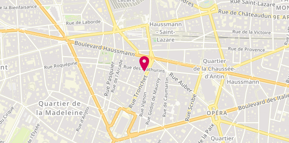 Plan de HERVIEU Jean Michel, 31 Rue Tronchet, 75008 Paris