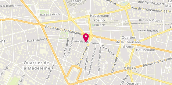 Plan de Marielle VUILLOD - Psychologue, Docteur en Psychologie & Psychanalyste à Paris 8, 31 Rue Tronchet, 75008 Paris