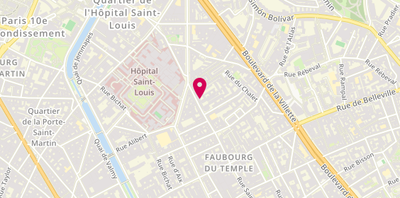 Plan de Charlotte GENILLON Psychologue clinicienne, 210 Rue Saint-Maur, 75010 Paris