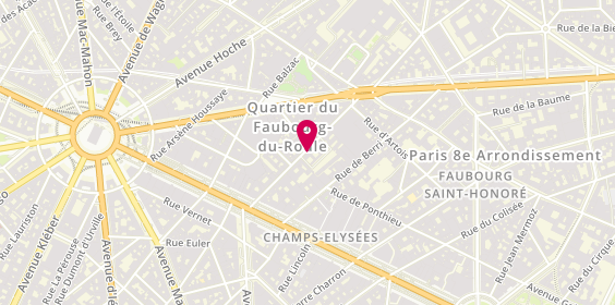 Plan de HUET Jennifer, 26 Rue Washington, 75008 Paris