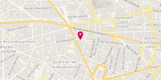 Plan de CAZABAT Sylvie, Sci Alfrance
57 Rue des Mathurins, 75008 Paris