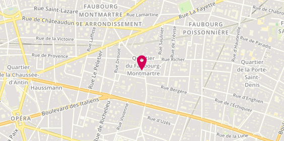 Plan de VELLUTINI Marie-Violette, 27 Rue du Faubourg Montmartre, 75009 Paris
