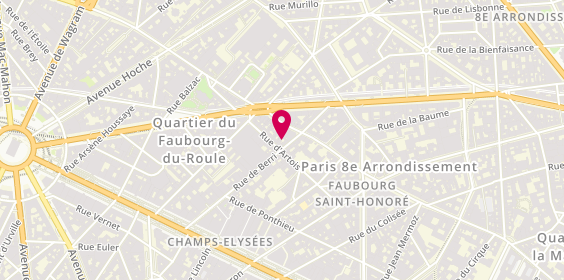 Plan de Sylvie TINE-Brissiau, 39 Rue de Berri, 75008 Paris