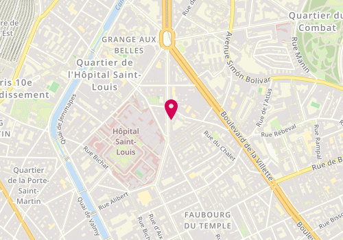 Plan de Emmanuelle LANZ - Psychologue clinicienne, 38 avenue Claude Vellefaux, 75010 Paris