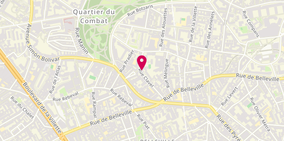 Plan de Elisa ANNE - Psychologue - 18 rue Clavel 75019 Paris, 18 Rue Clavel, 75019 Paris
