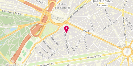 Plan de Elisabeth de Madre - Psychologue Clinicienne et thérapeute de couples, 148 avenue de Malakoff, 75116 Paris
