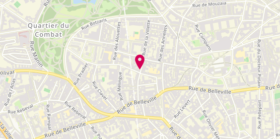 Plan de Nathalie Jeanjean Psychologue, 33 Rue de la Villette, 75019 Paris