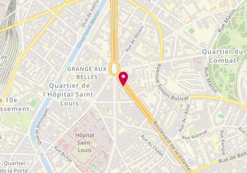 Plan de DUQUESNOY Isabelle, Cab du Dr Isabelle Duquesnoy
77 Boulevard de la Villette, 75010 Paris