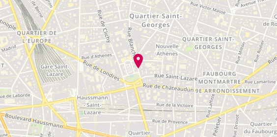 Plan de Centre de Thérapies Intégratives et Nouv, 8 Rue Blanche, 75009 Paris