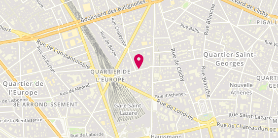 Plan de PERNOT MASSON Anne Catherine, 30 Rue de Liege, 75008 Paris