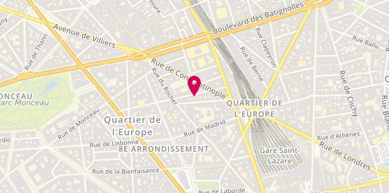 Plan de Martine RINAUDO - Psychologue, 17 Rue de Naples, 75008 Paris