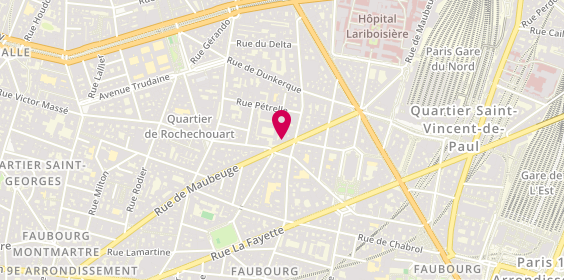 Plan de Psychologue Paris 9ème- Patrick MARTIN, 61 Rue de Maubeuge, 75009 Paris