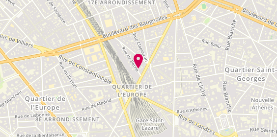 Plan de MARCOMBES Odile psychologue, 4 Rue de Berne, 75008 Paris