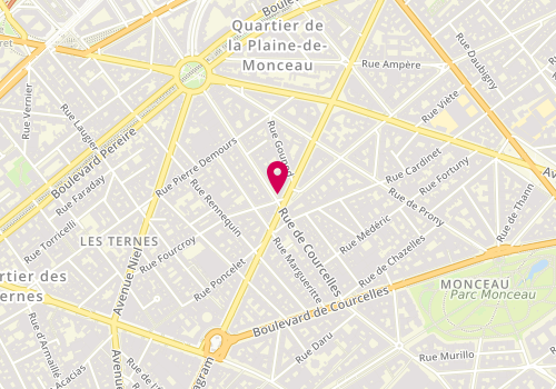 Plan de Sandrine LAGARDE PSYCHOLOGUE CLINICIENNE, 138 Rue de Courcelles, 75017 Paris