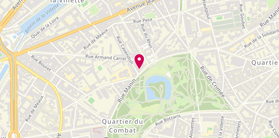 Plan de DUBRUILLE ANNE LAURE, 67 Rue Manin, 75019 Paris