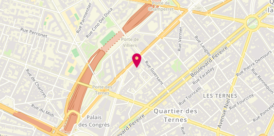 Plan de Psychologue clinicienne Paris 17 - Corinne MATHRY, 45 Boulevard Gouvion-Saint-Cyr, 75017 Paris