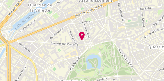Plan de FOUCHER Maud, 5 avenue de Laumière, 75019 Paris