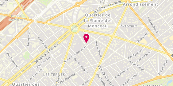 Plan de Centre Medical Courcelles, 164 Rue de Courcelles, 75017 Paris