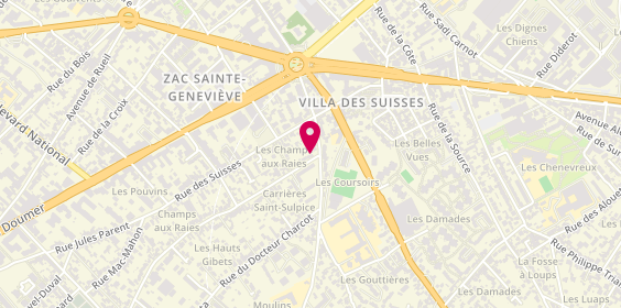 Plan de D'yvoire Agnès, 4 Rue Ombraies, 92000 Nanterre