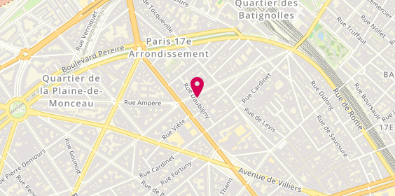 Plan de THUET Séverine, 39 Rue Jouffroy d'Abbans, 75017 Paris