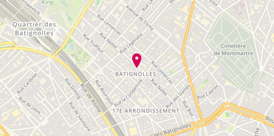 Plan de PORTELETTE Catherine, 47 Rue Nollet, 75017 Paris