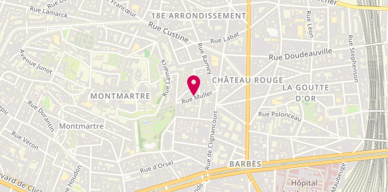 Plan de WARIN Jeanne, 18 Rue Muller, 75018 Paris