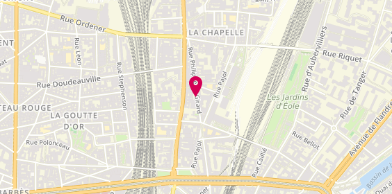 Plan de MATHIEU Annabelle, 79 Rue Philippe de Girard, 75018 Paris