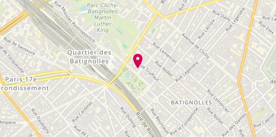 Plan de Laura BRUNAUD - Psychologue & Sophrologue, 5 Rue Brochant, 75017 Paris
