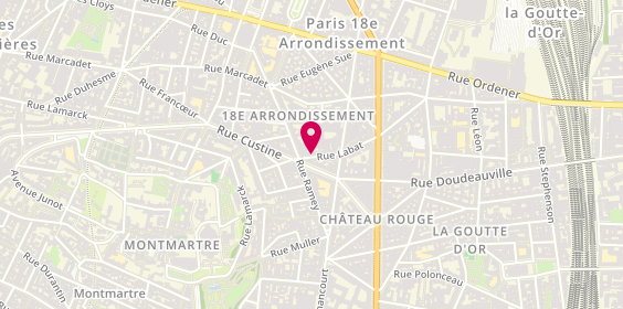 Plan de FERRANDI Raymonde, 54 Rue Labat, 75018 Paris