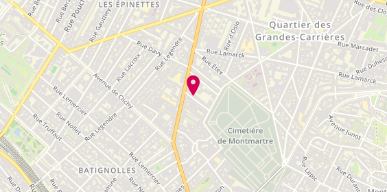 Plan de Psychologue Clinicienne Rim MURR, 16 Rue Fauvet, 75018 Paris