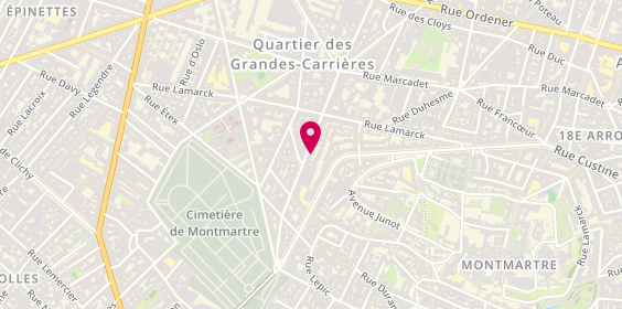 Plan de Michèle Bernard, 40 Rue Damrémont, 75018 Paris